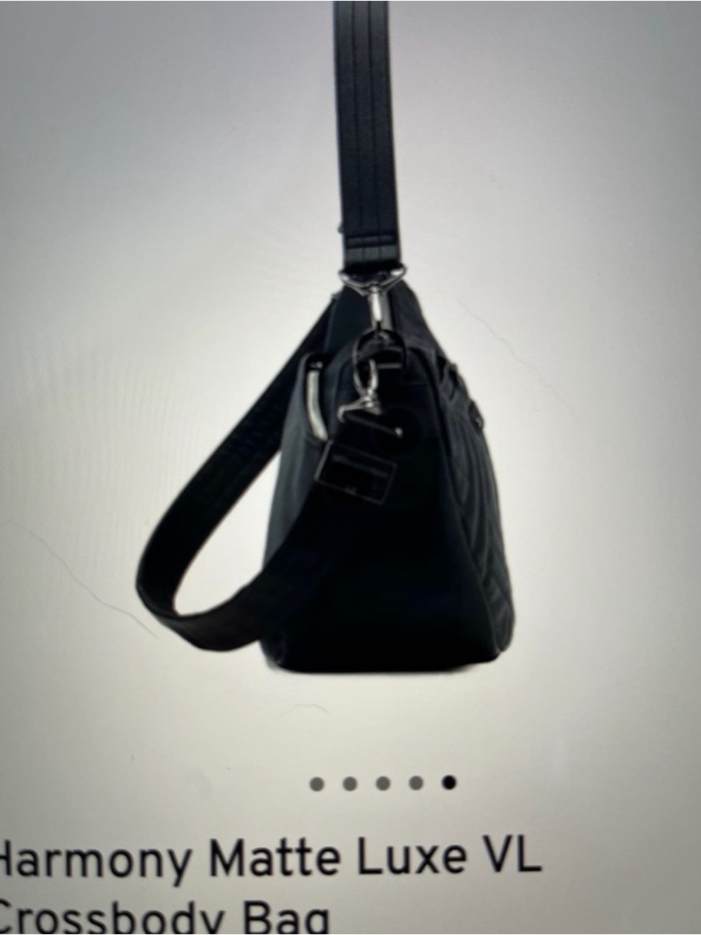 LUG - NWOT- Harmony Matte Luxe Vegan Leather Crossbody/Shoulder Bag - Black Onyx - Picture 9 of 14